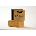 Natural Wooden Box with Slider-top w/ Multi Color Imprint (8"x5"x3")